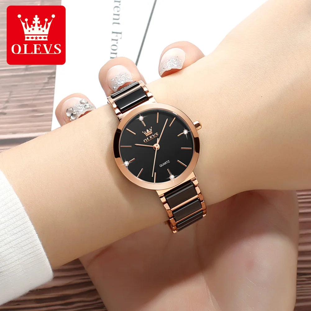 OLEVS Ceramics Strap Watch for Women