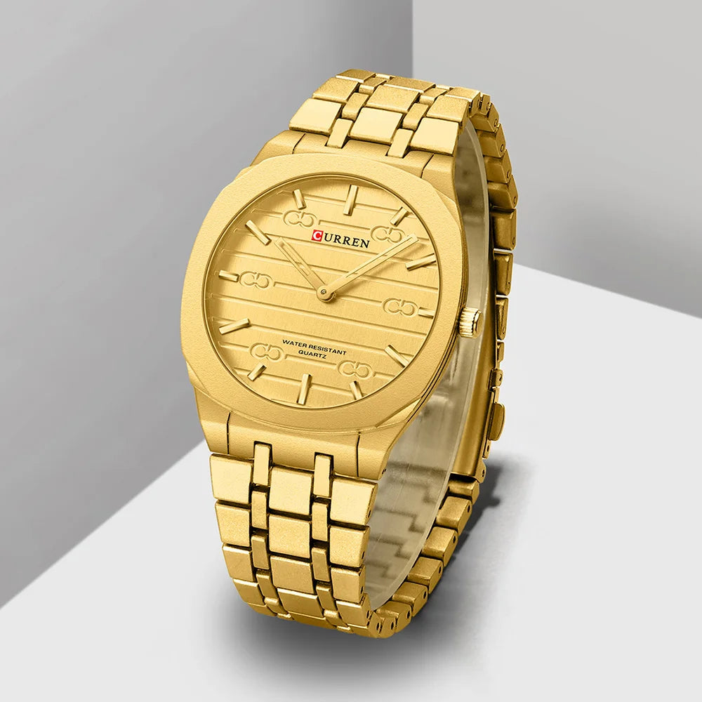 CURREN Men Stainless Steel Strap Watch